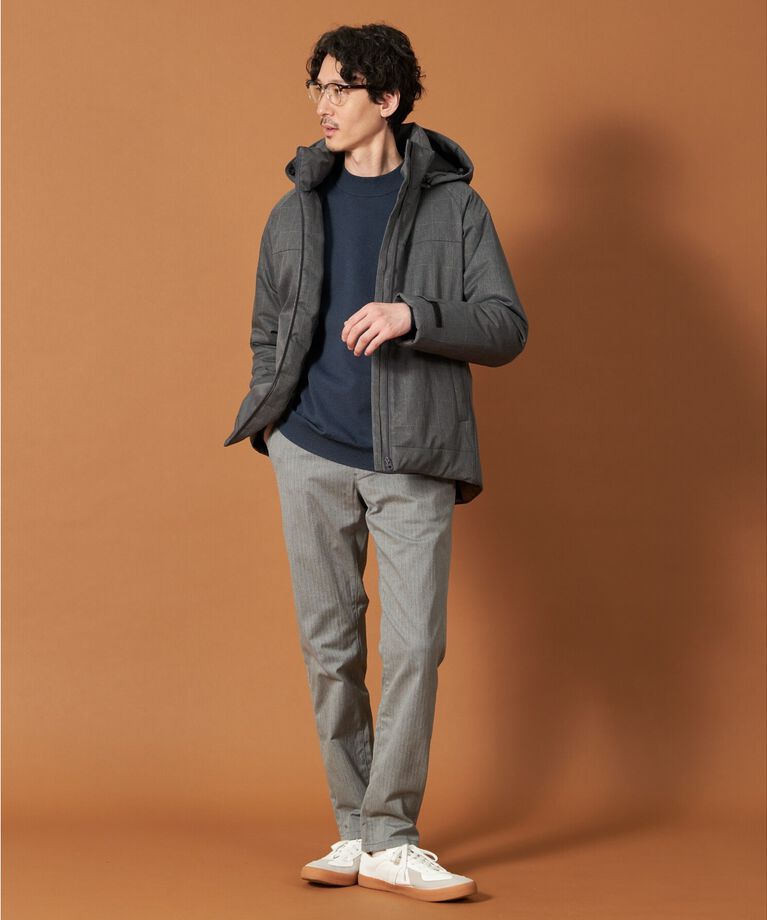 THE SHOP TK「SORONA中綿フードブルゾン 蓄熱／保温／洗える／防風／撥水／ビジネス対応可」|ダウン|