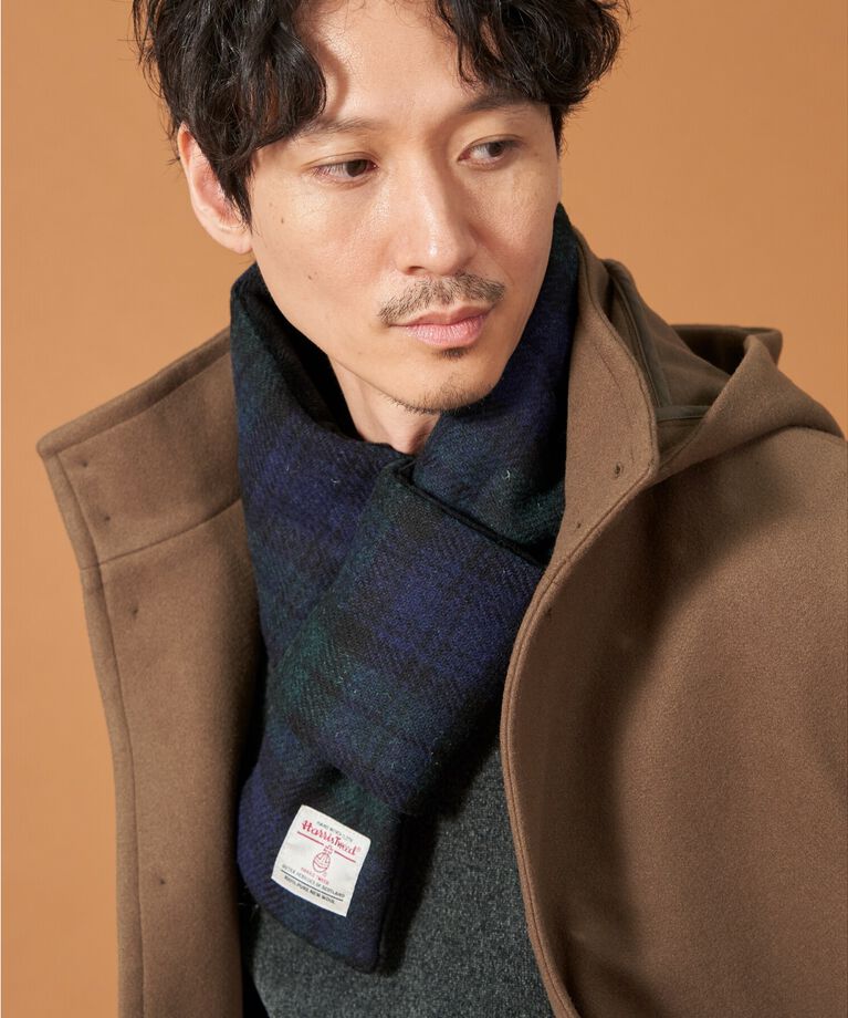 THE SHOP TK「【HARRIS TWEED／ハリスツイード】中綿入り差込マフラー」|ストール|ｸﾞﾘｰﾝ(224)