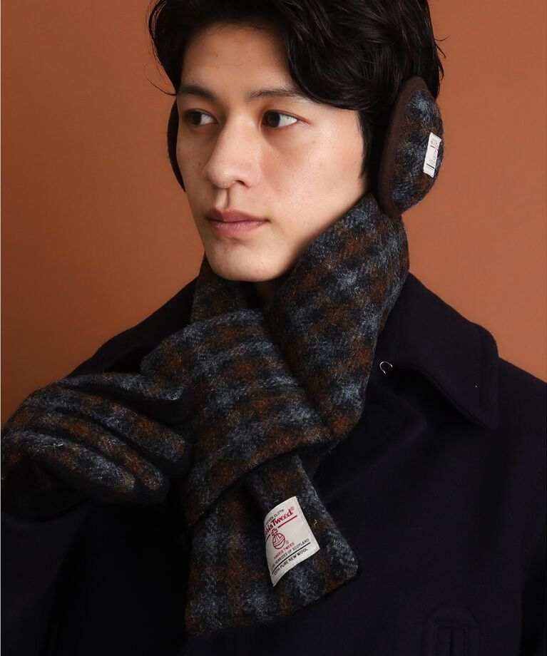 THE SHOP TK「【HARRIS TWEED／ハリスツイード】中綿入り差込マフラー」|ストール|ﾌﾞﾙｰ(293)