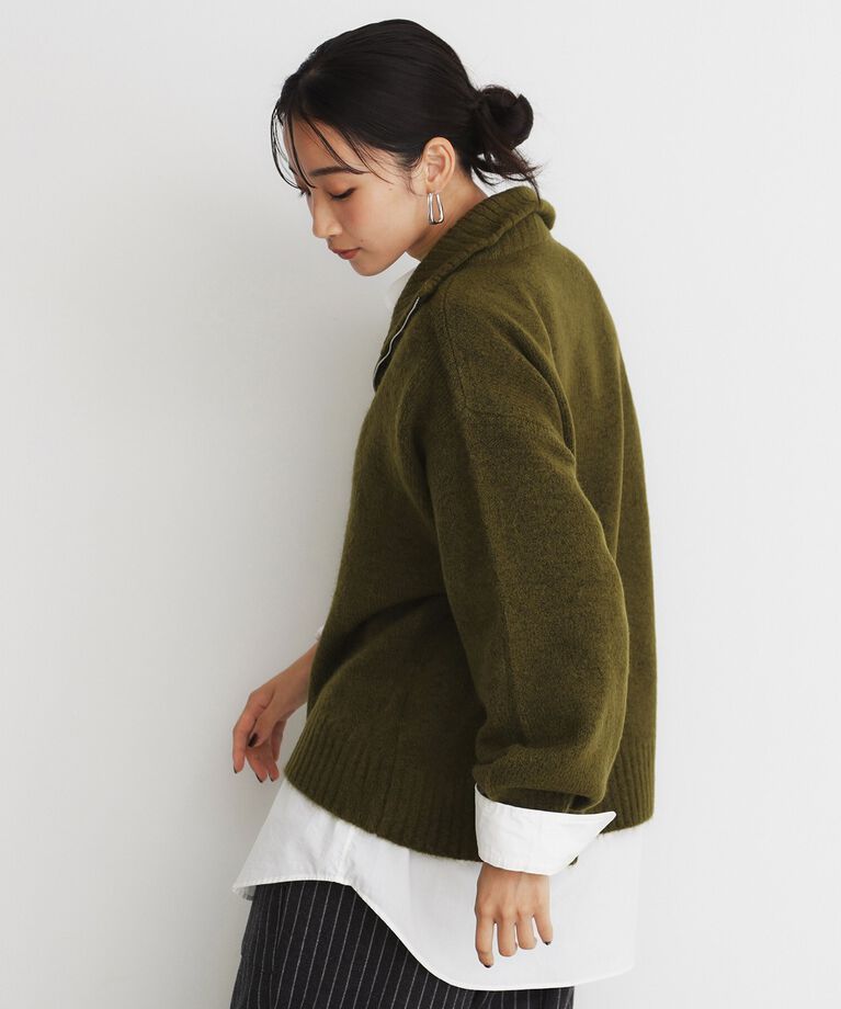THE SHOP TK「ハーフジップリラックスニット」|ニット・セーター|