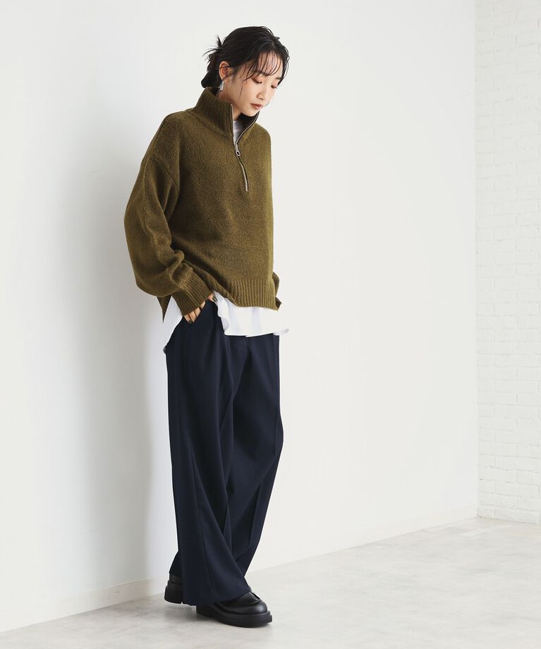 THE SHOP TK「【洗えるパンツ】裏起毛タックワイド」|その他|