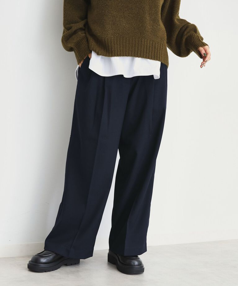 THE SHOP TK「【洗えるパンツ】裏起毛タックワイド」|その他|