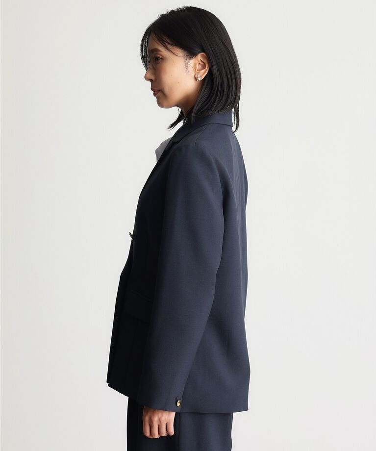 THE SHOP TK「【ONOFF活躍／セレモニー／通勤】CAVIAN Wブレストジャケット／洗える」|テーラードジャケット|