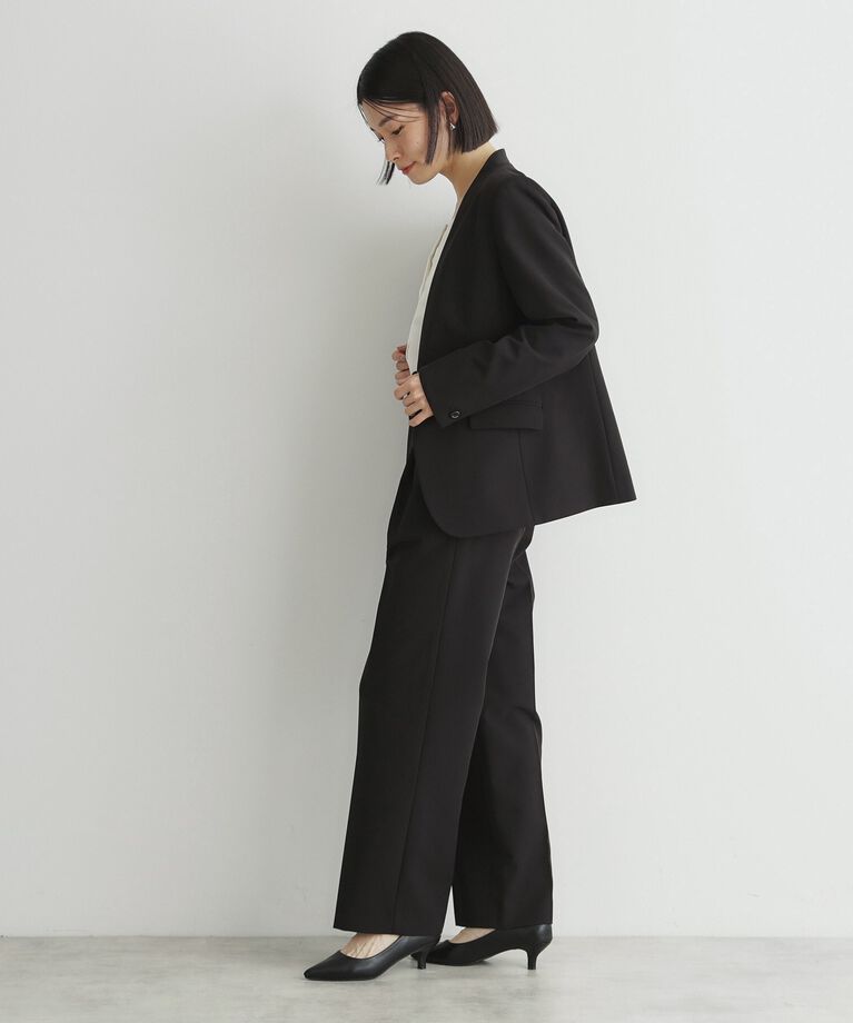 THE SHOP TK「【汚れ防止／シワになりにくい／セレモニー／通勤】ダブルクロスワイドパンツ／洗える／サスティナブル」|その他|