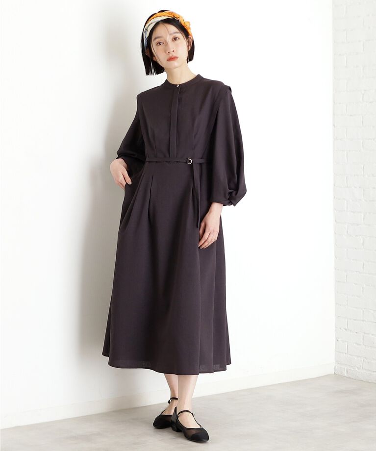 THE SHOP TK「麻調メッシュワンピース【洗える】」|ワンピース|スミクロ(018)