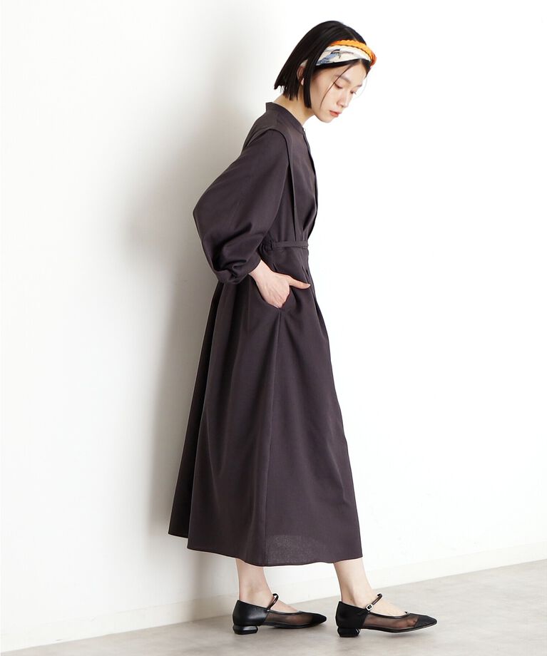 THE SHOP TK「麻調メッシュワンピース【洗える】」|ワンピース|
