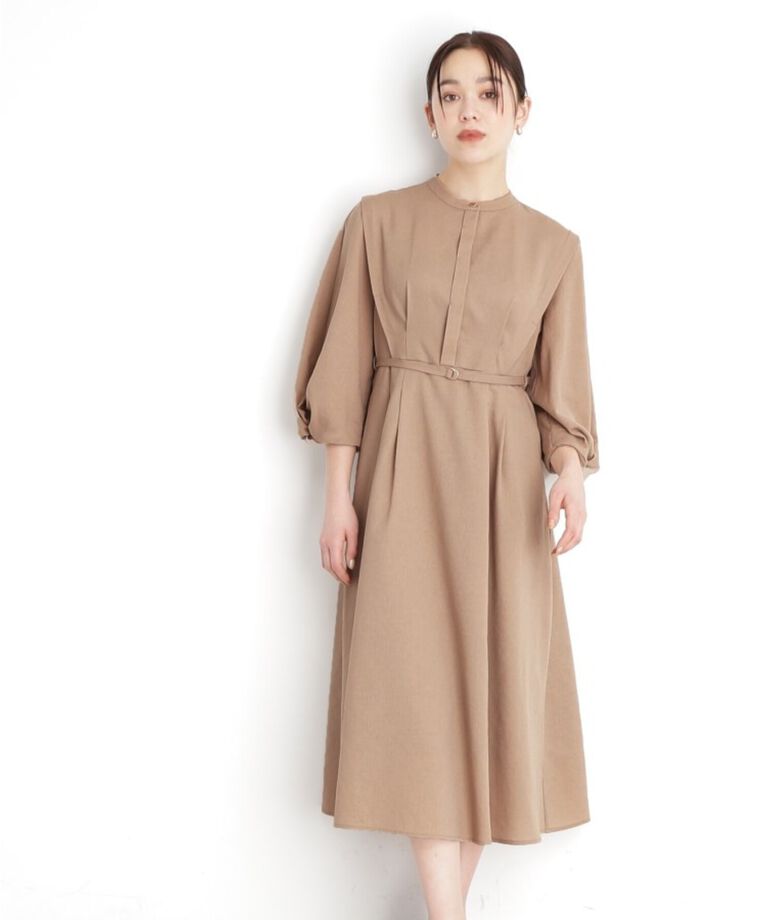 THE SHOP TK「麻調メッシュワンピース【洗える】」|ワンピース|