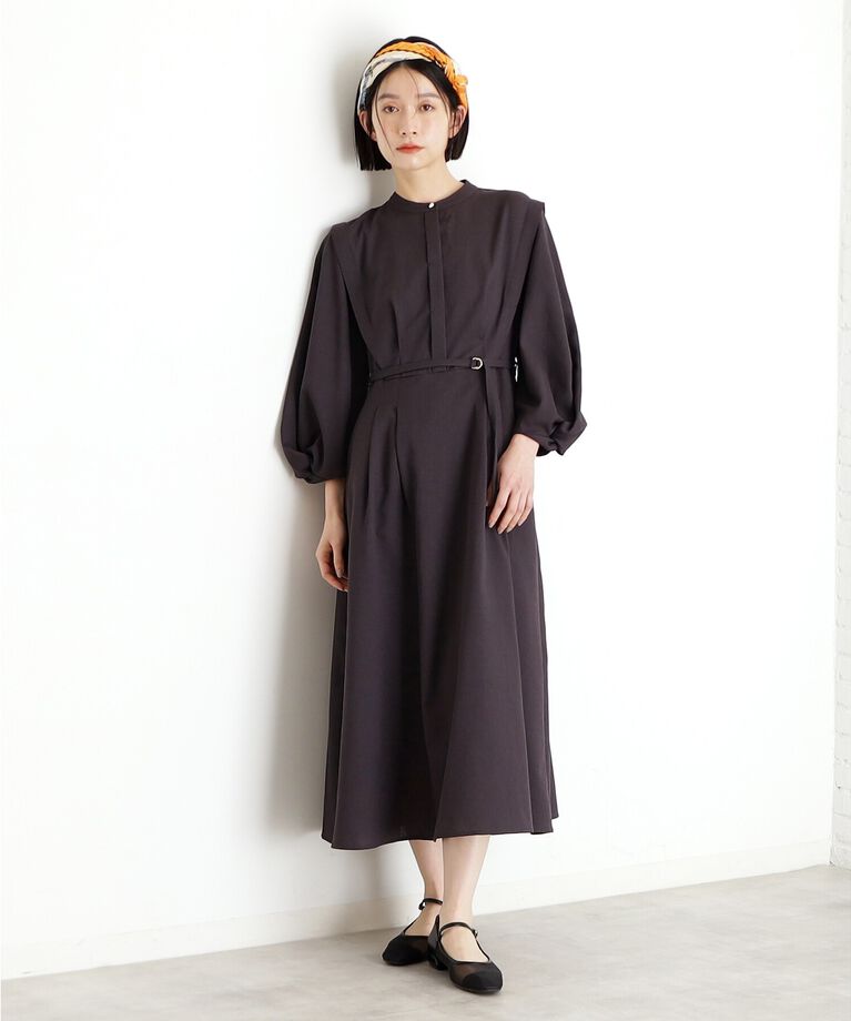 THE SHOP TK「麻調メッシュワンピース【洗える】」|ワンピース|