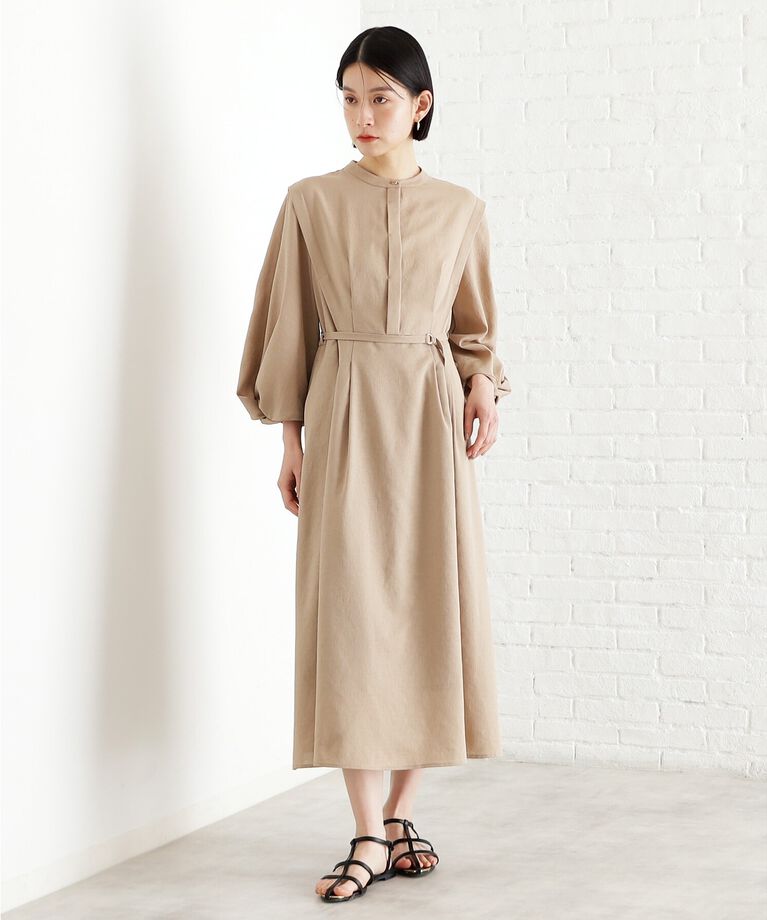 THE SHOP TK「麻調メッシュワンピース【洗える】」|ワンピース|