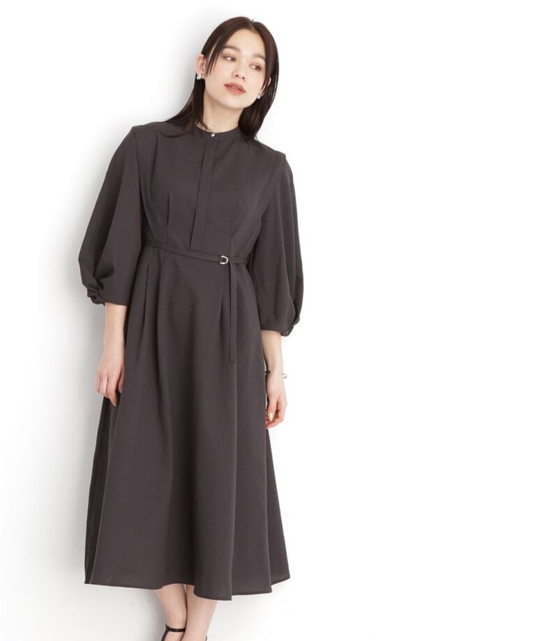 THE SHOP TK「麻調メッシュワンピース【洗える】」|ワンピース|