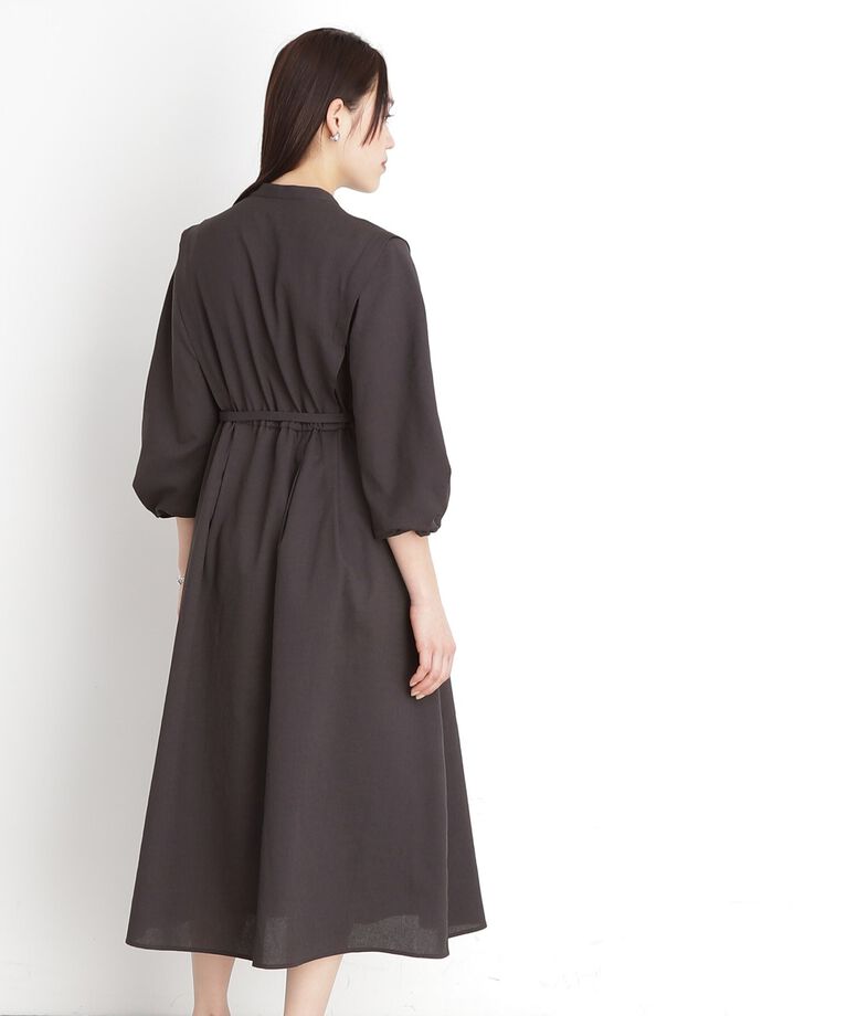 THE SHOP TK「麻調メッシュワンピース【洗える】」|ワンピース|