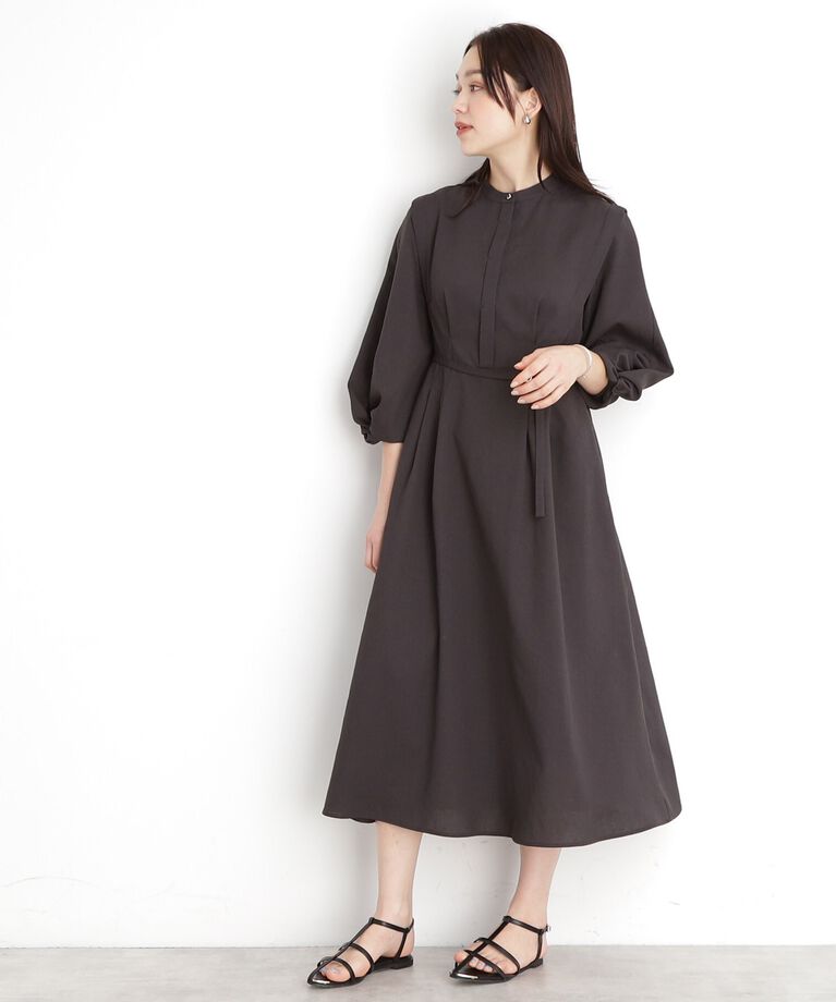 THE SHOP TK「麻調メッシュワンピース【洗える】」|ワンピース|