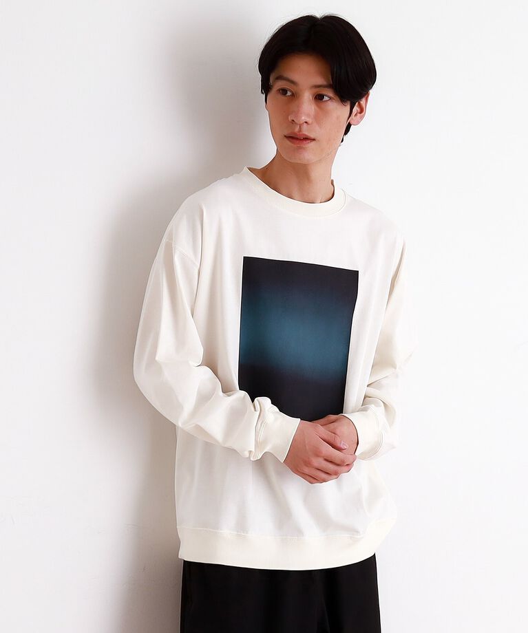 THE SHOP TK「プリントリブ長袖Tシャツ」|Tシャツ・カットソー|