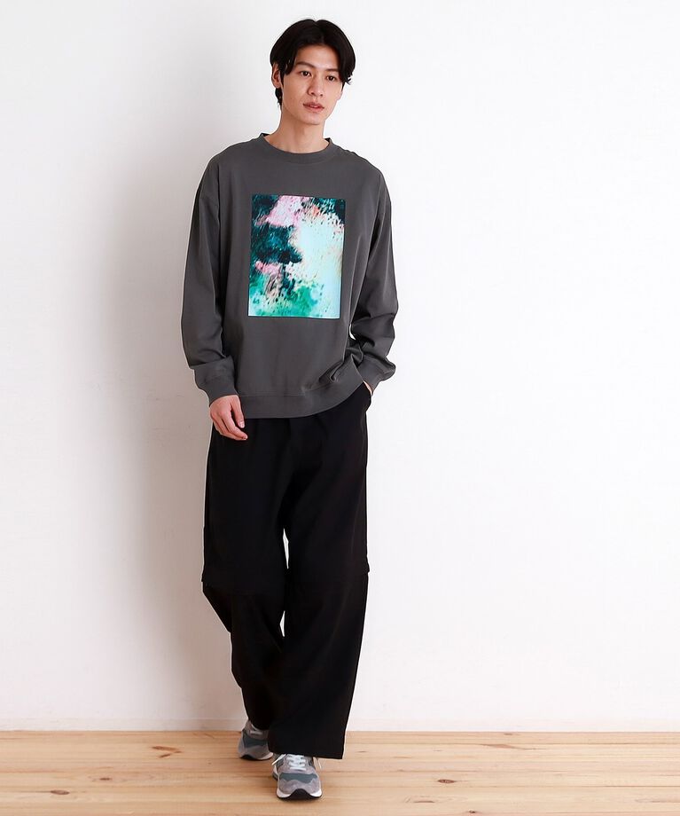 THE SHOP TK「プリントリブ長袖Tシャツ」|Tシャツ・カットソー|