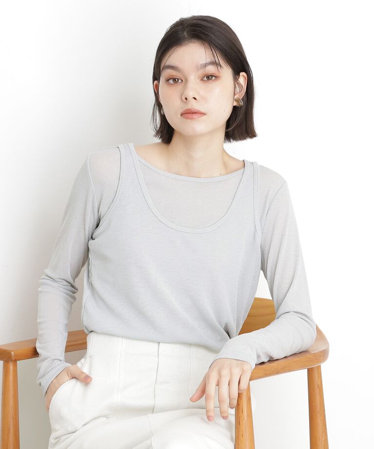 THE SHOP TK「シアーフライスレイヤード　【セットアイテム】」|Tシャツ・カットソー|ライトグレー(011