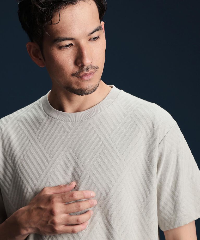 THE SHOP TK「リンクスジャカード半袖Ｔシャツ」|Tシャツ・カットソー|