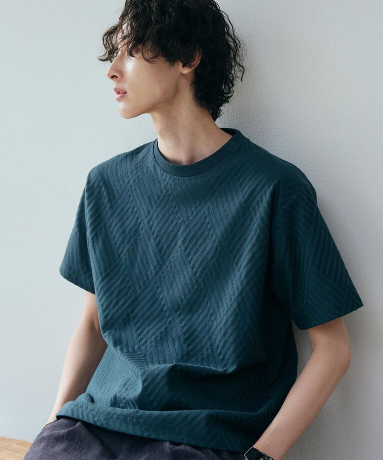THE SHOP TK「リンクスジャカード半袖Ｔシャツ」|Tシャツ・カットソー|