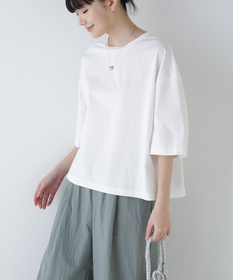  「◆Ｃ／ＰＥハイゲージプレーティング天竺カットソー」|Tシャツ・カットソー|ホワイト