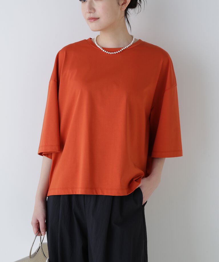  「◆Ｃ／ＰＥハイゲージプレーティング天竺カットソー」|Tシャツ・カットソー|オレンジ