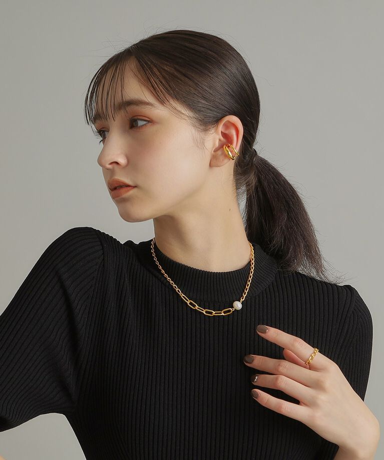 COCOSHNIK ONKITSCH「シルバー チェーンリング ロングカーブ GP」|リング|