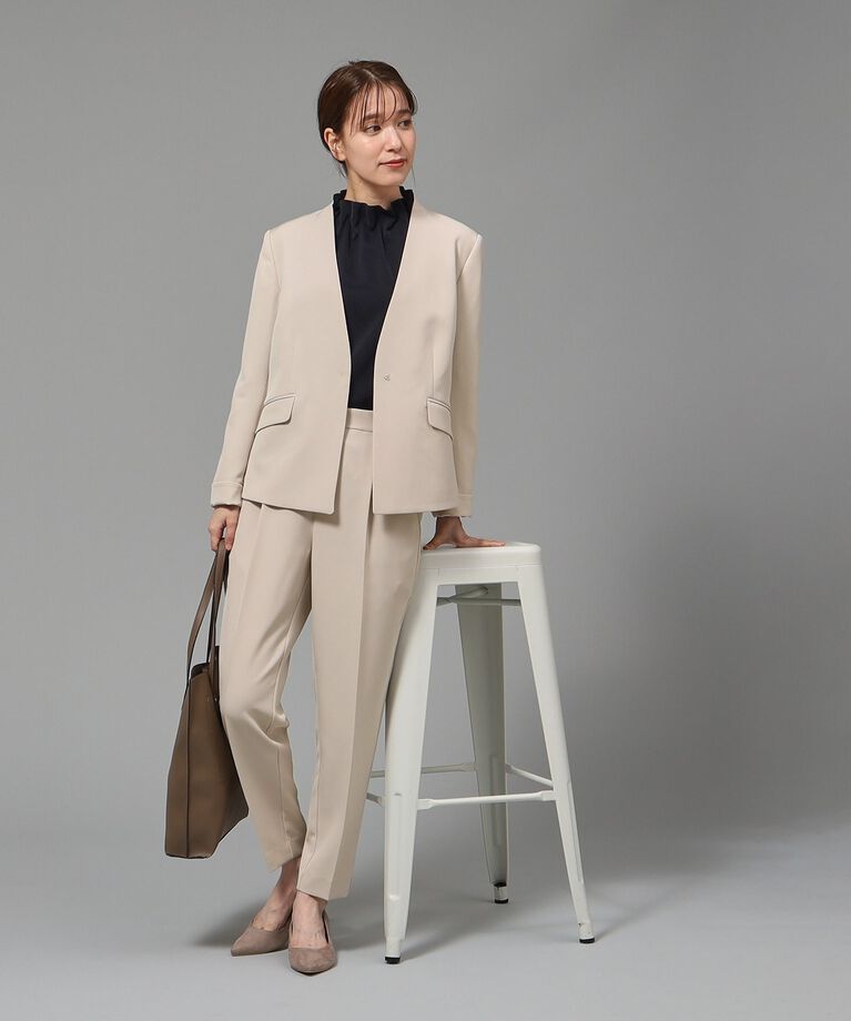 SHOO･LA･RUE「【S-3L/洗える/通勤/セレモニーにも】ダブルクロス プルオンテーパードパンツ【CIRCRIC】」|その他|