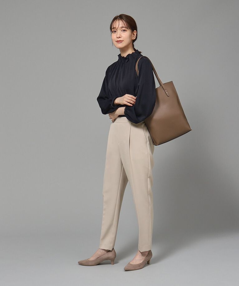 SHOO･LA･RUE「【S-3L/洗える/通勤/セレモニーにも】ダブルクロス プルオンテーパードパンツ【CIRCRIC】」|その他|