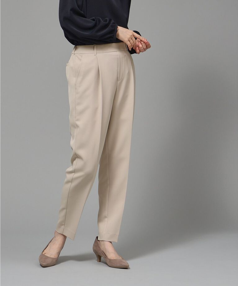 SHOO･LA･RUE「【S-3L/洗える/通勤/セレモニーにも】ダブルクロス プルオンテーパードパンツ【CIRCRIC】」|その他|