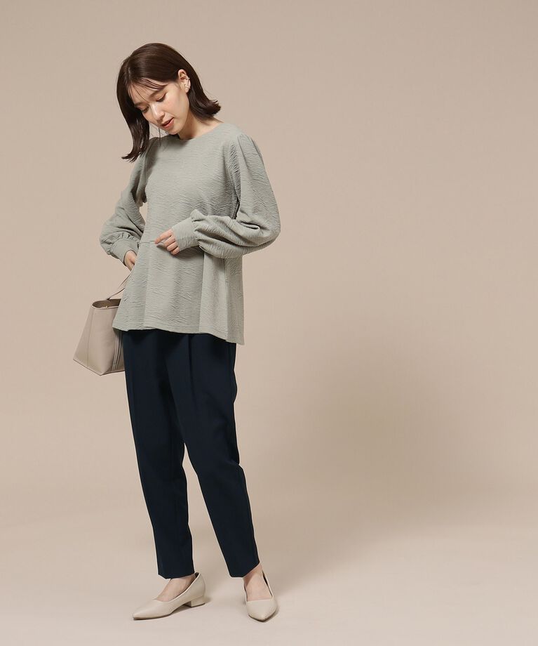 SHOO･LA･RUE「【S-3L/洗える/通勤/セレモニーにも】ダブルクロス プルオンテーパードパンツ【CIRCRIC】」|その他|
