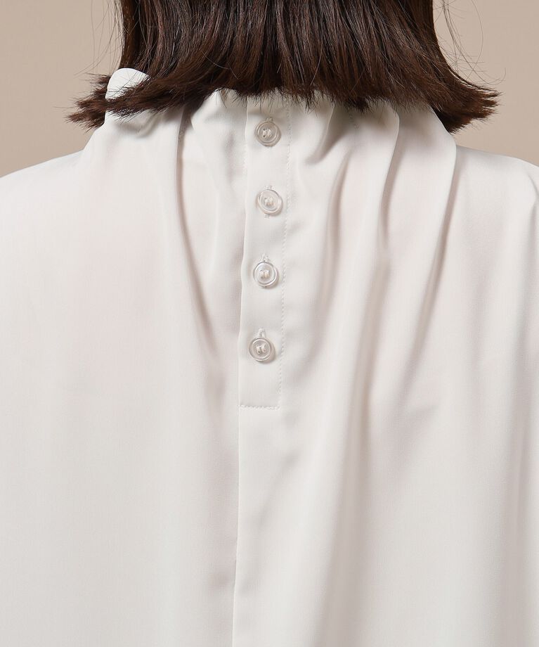 SHOO･LA･RUE「【S-3L/通勤/デイリー/セレモニーにも】フリルスタンドカラーブラウス【CIRCRIC】」|シャツ・ブラウス|