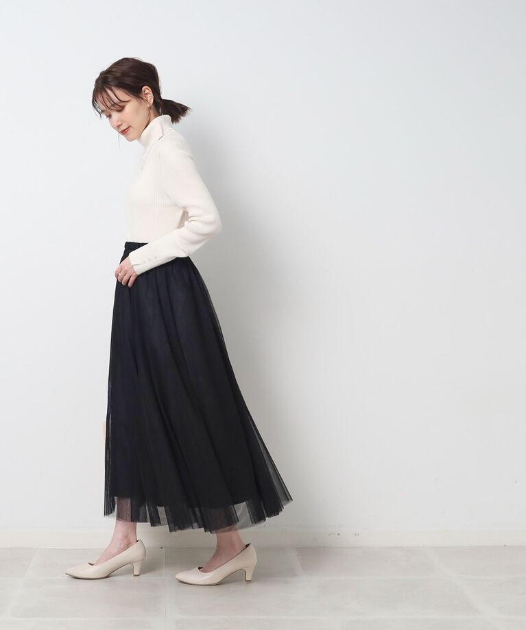 SHOO･LA･RUE「【デイリー/セレモニーにも】チュール ボリューム ロングスカート【CIRCRIC】」|スカート|