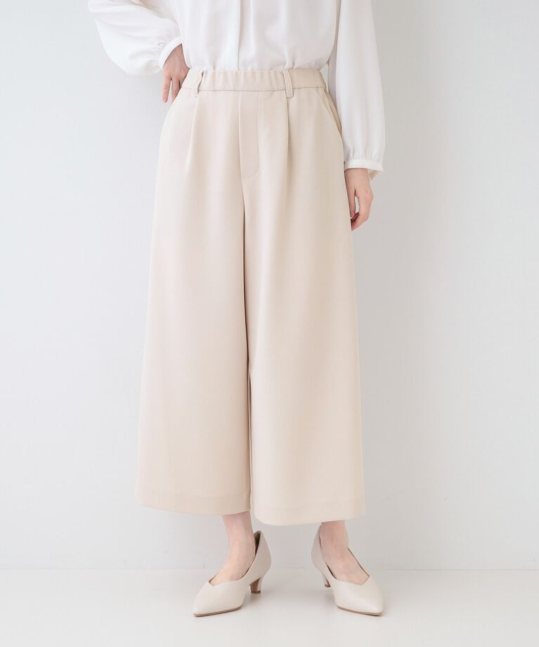 SHOO･LA･RUE「【洗える/S-3L/セットアップ可】セレモニーからデイリーに カットジョーゼット ワイドパンツ」|その他|