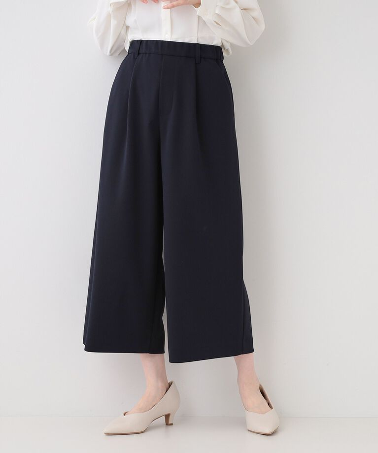 SHOO･LA･RUE「【洗える/S-3L/セットアップ可】セレモニーからデイリーに カットジョーゼット ワイドパンツ」|その他|