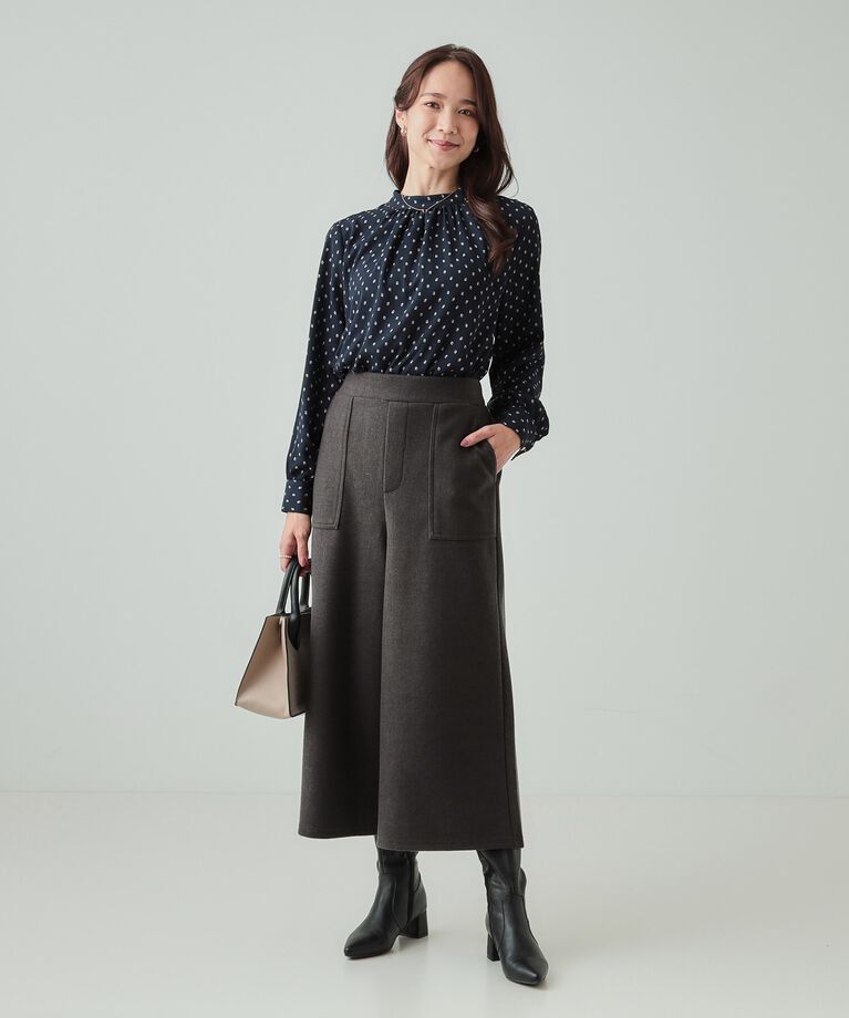 SHOO･LA･RUE「【あったか】きれいめ ベイカーガウチョパンツ」|その他|