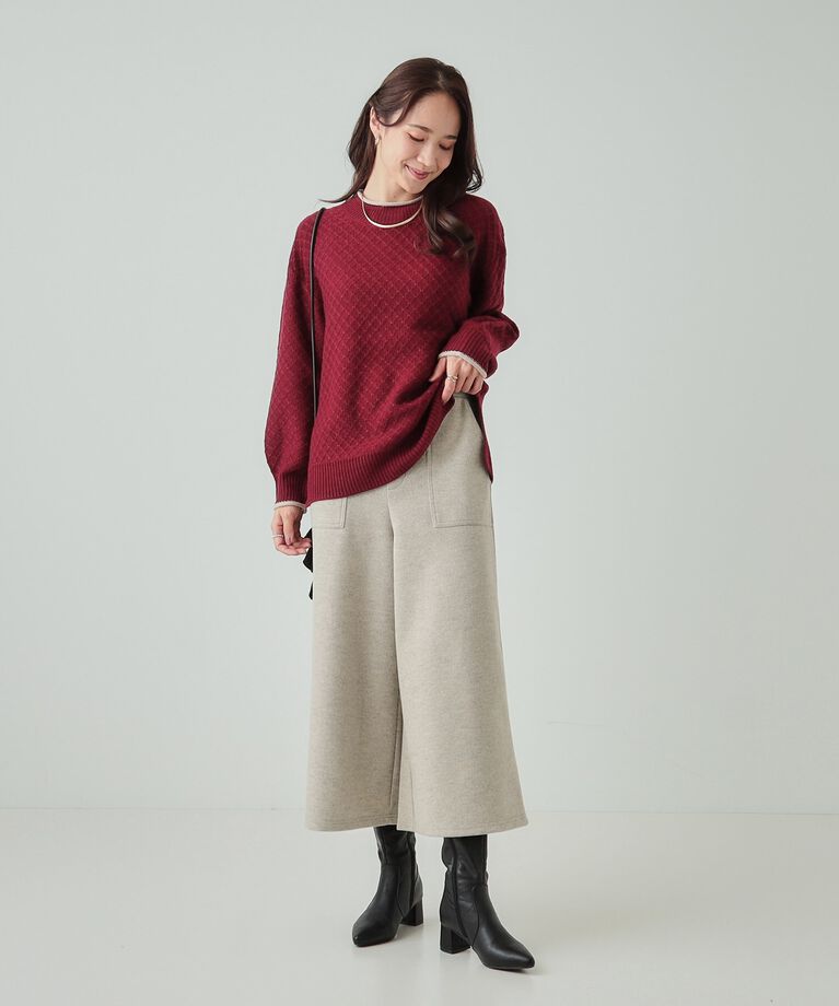 SHOO･LA･RUE「【あったか】きれいめ ベイカーガウチョパンツ」|その他|