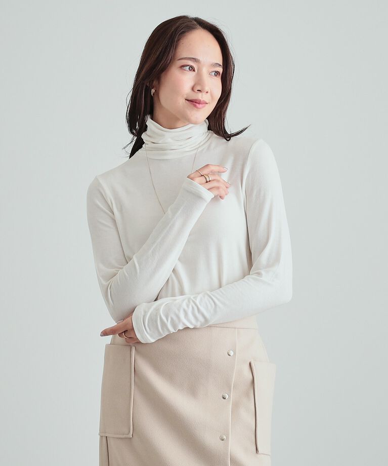 SHOO･LA･RUE「【S-LL/吸湿発熱】あったかインナータートル」|Tシャツ・カットソー|