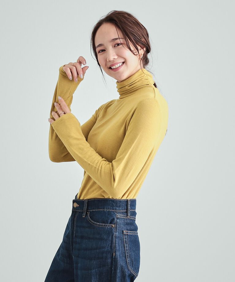 SHOO･LA･RUE「【S-LL/吸湿発熱】あったかインナータートル」|Tシャツ・カットソー|