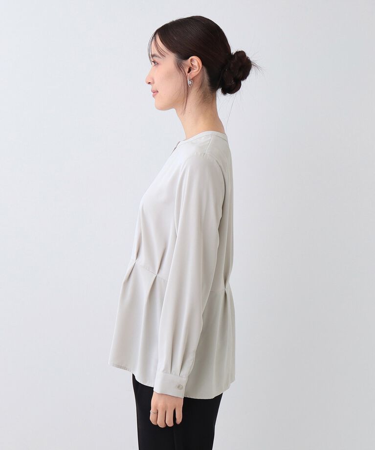 SHOO･LA･RUE「【S-3L】さらり軽やか インせず決まる ペプラムブラウス」|シャツ・ブラウス|