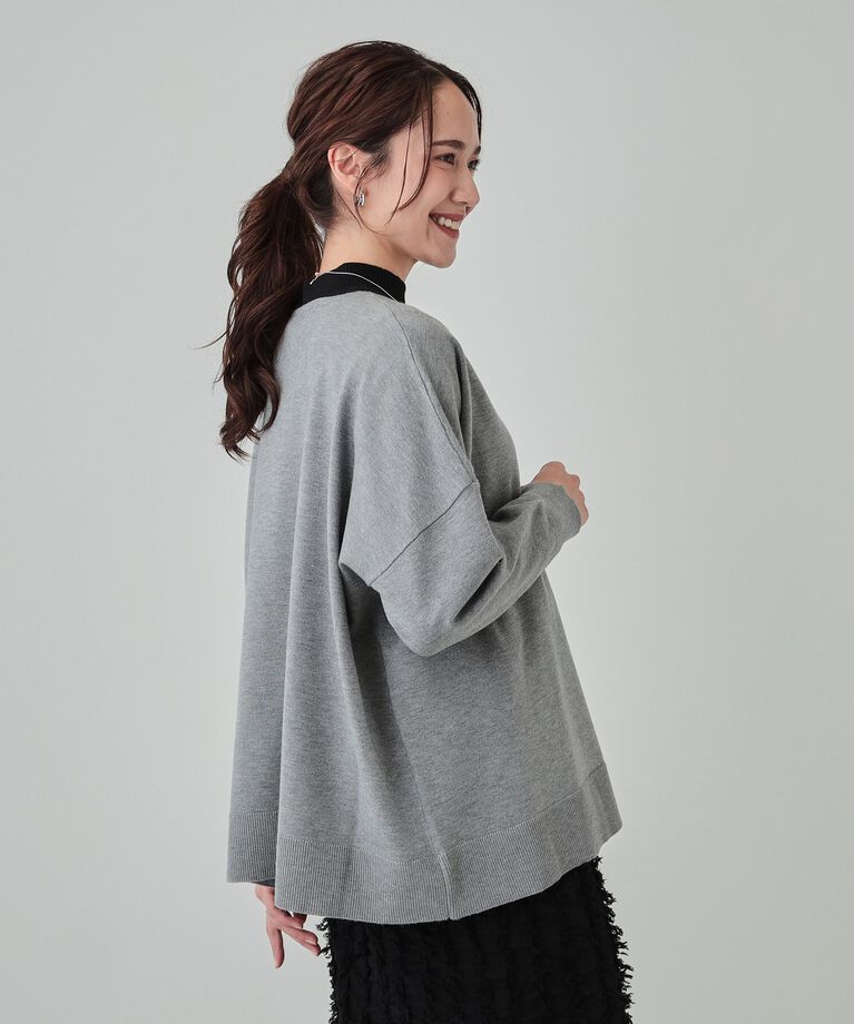 SHOO･LA･RUE「【洗える】レイヤードコーデも楽しめる もちもちVネックニット」|ニット・セーター|