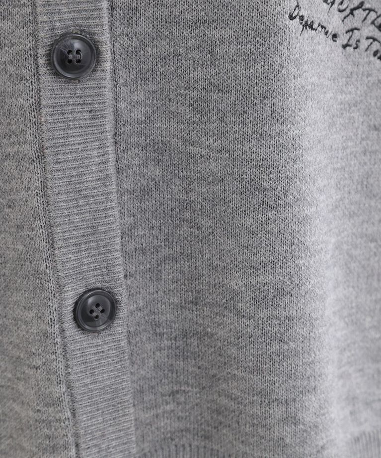 SHOO･LA･RUE「【S-LL/体型カバー】刺繍アソート Vネック ゆるニットカーディガン」|カーディガン|