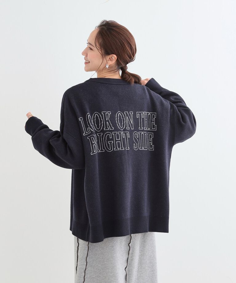 SHOO･LA･RUE「【S-LL/体型カバー】刺繍アソート Vネック ゆるニットカーディガン」|カーディガン|