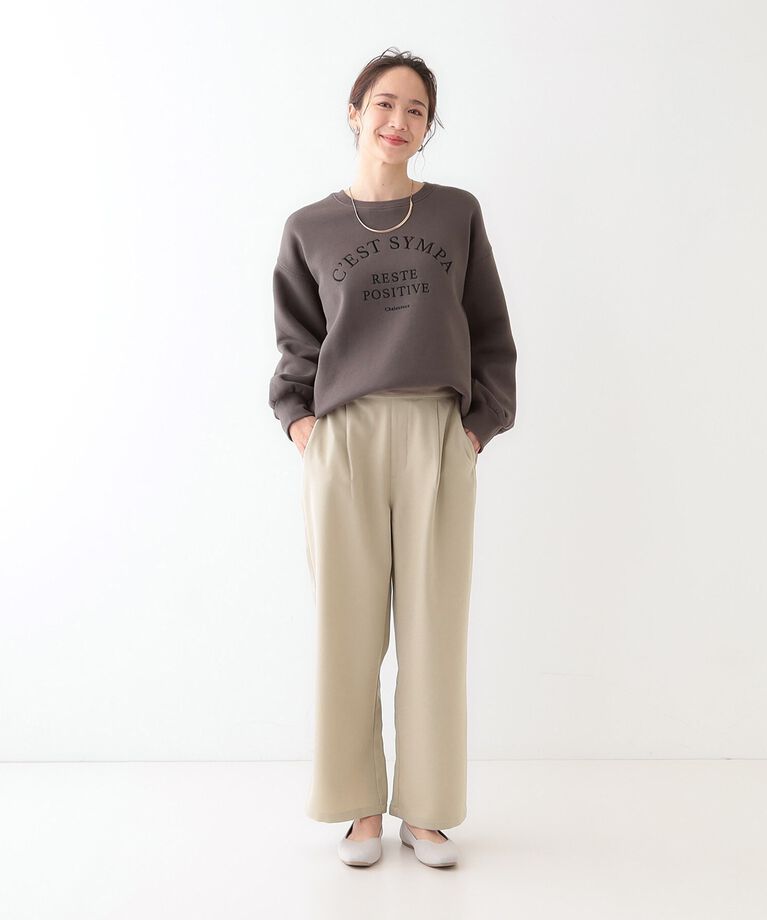 SHOO･LA･RUE「【洗える/S-LL】大人のきれいめスタイルに ワイドパンツ」|その他|