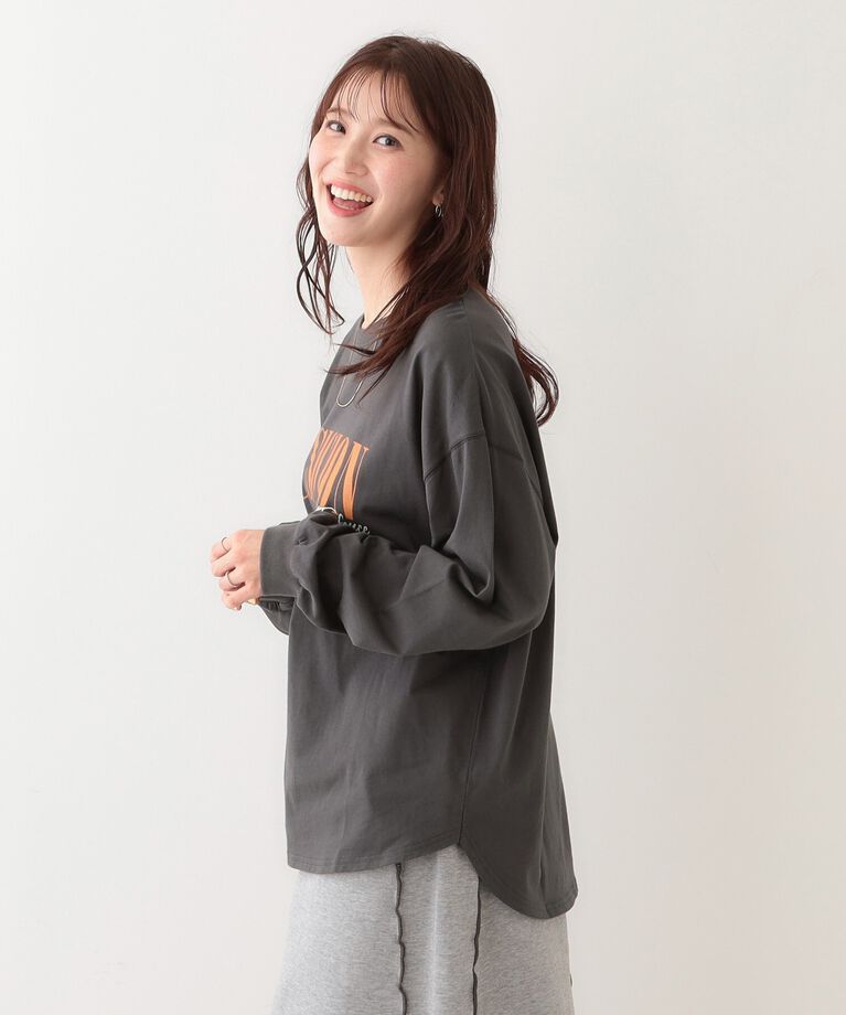 SHOO･LA･RUE「【洗える】1枚でもレイヤードでも 選べる5柄 BIGロンT」|Tシャツ・カットソー|