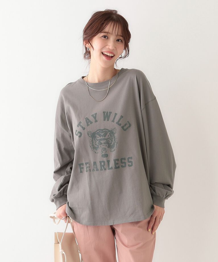 SHOO･LA･RUE「【洗える】1枚でもレイヤードでも 選べる5柄 BIGロンT」|Tシャツ・カットソー|