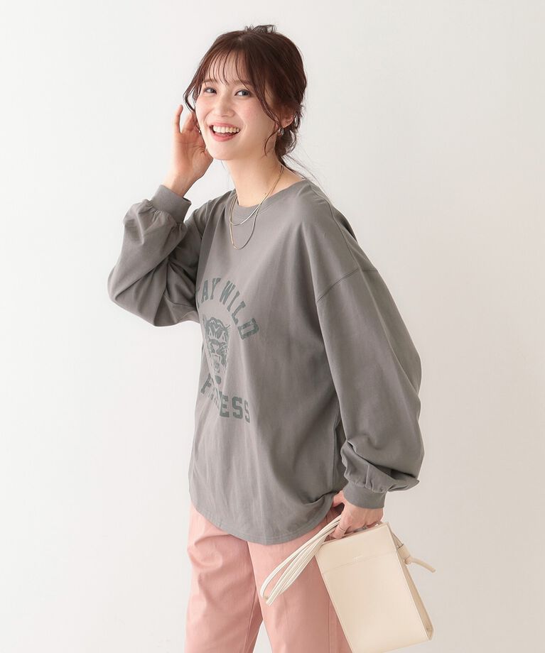 SHOO･LA･RUE「【洗える】1枚でもレイヤードでも 選べる5柄 BIGロンT」|Tシャツ・カットソー|