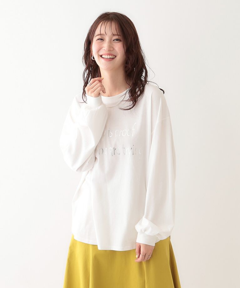 SHOO･LA･RUE「【洗える】1枚でもレイヤードでも 選べる5柄 BIGロンT」|Tシャツ・カットソー|