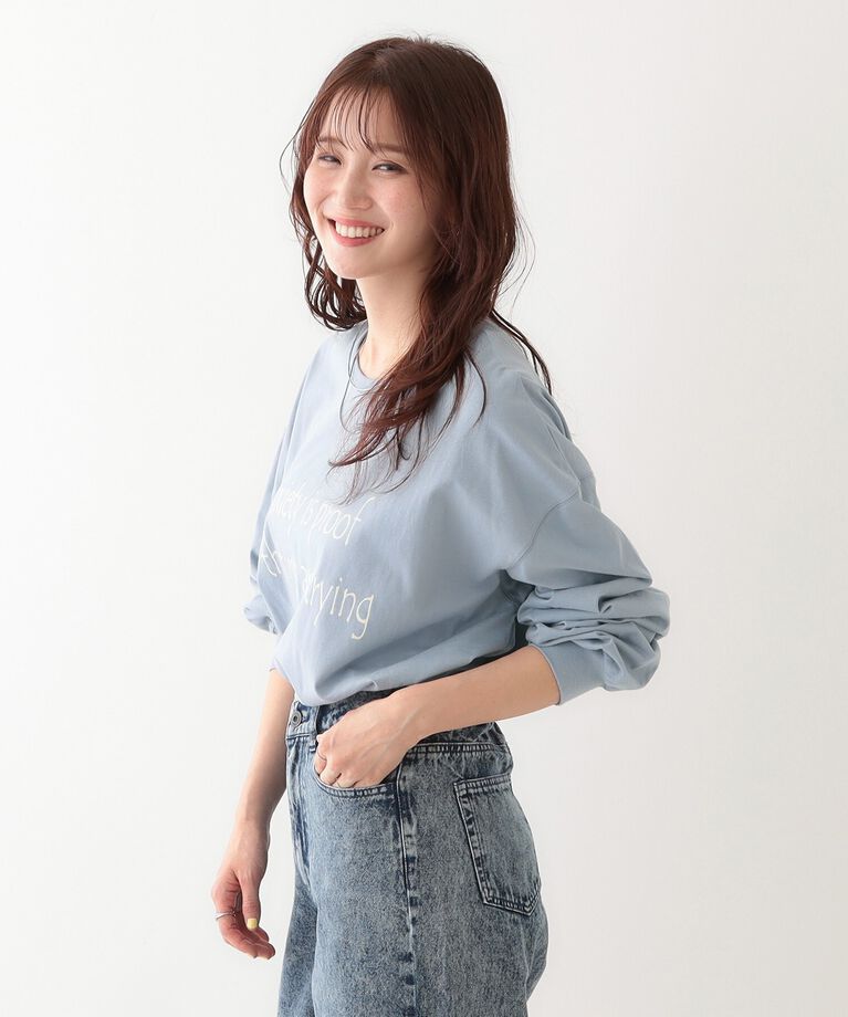 SHOO･LA･RUE「【洗える】1枚でもレイヤードでも 選べる5柄 BIGロンT」|Tシャツ・カットソー|