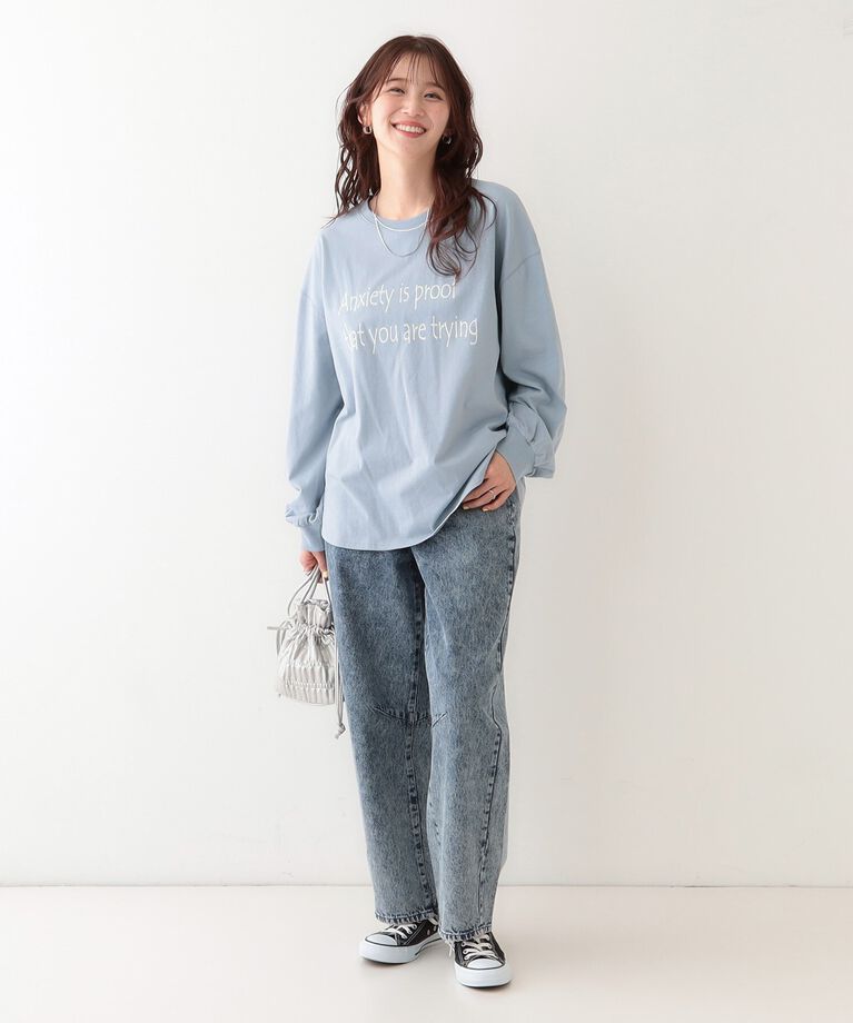 SHOO･LA･RUE「【洗える】1枚でもレイヤードでも 選べる5柄 BIGロンT」|Tシャツ・カットソー|