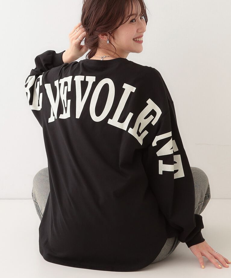 SHOO･LA･RUE「【洗える】1枚でもレイヤードでも 選べる5柄 BIGロンT」|Tシャツ・カットソー|ブラック(519)