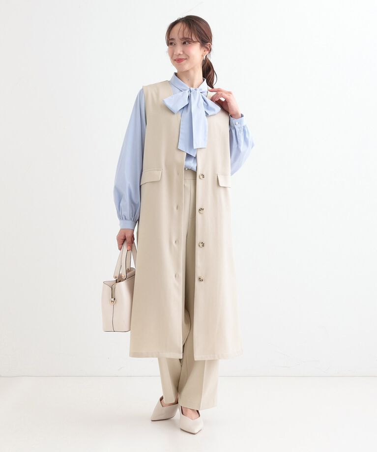 SHOO･LA･RUE「【S-LL/2WAY】ジャンドレにもなるロングジレ」|ベスト・ジレ|