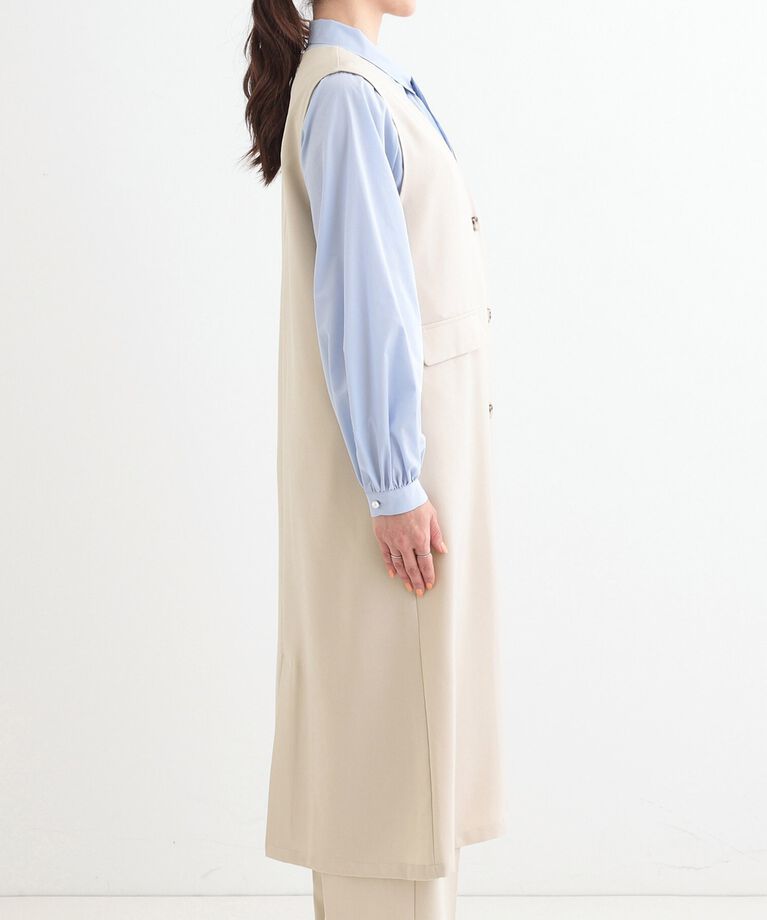 SHOO･LA･RUE「【S-LL/2WAY】ジャンドレにもなるロングジレ」|ベスト・ジレ|